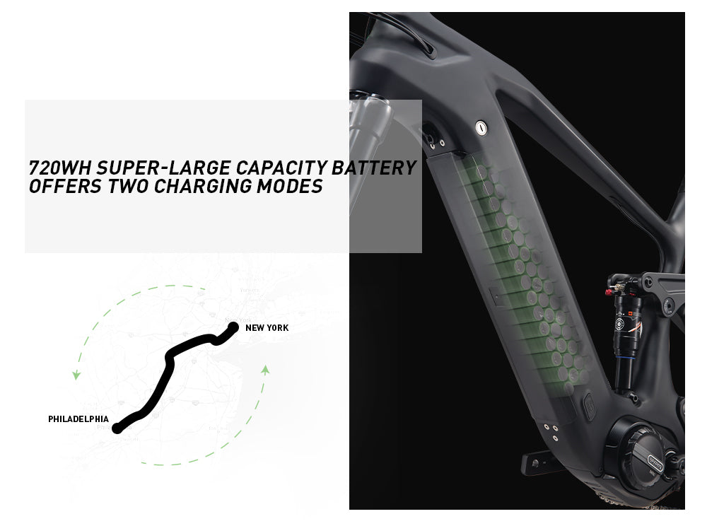 11 Speed Carbon Fiber Electric Mountain Bike Bafang 48V 500W Motor