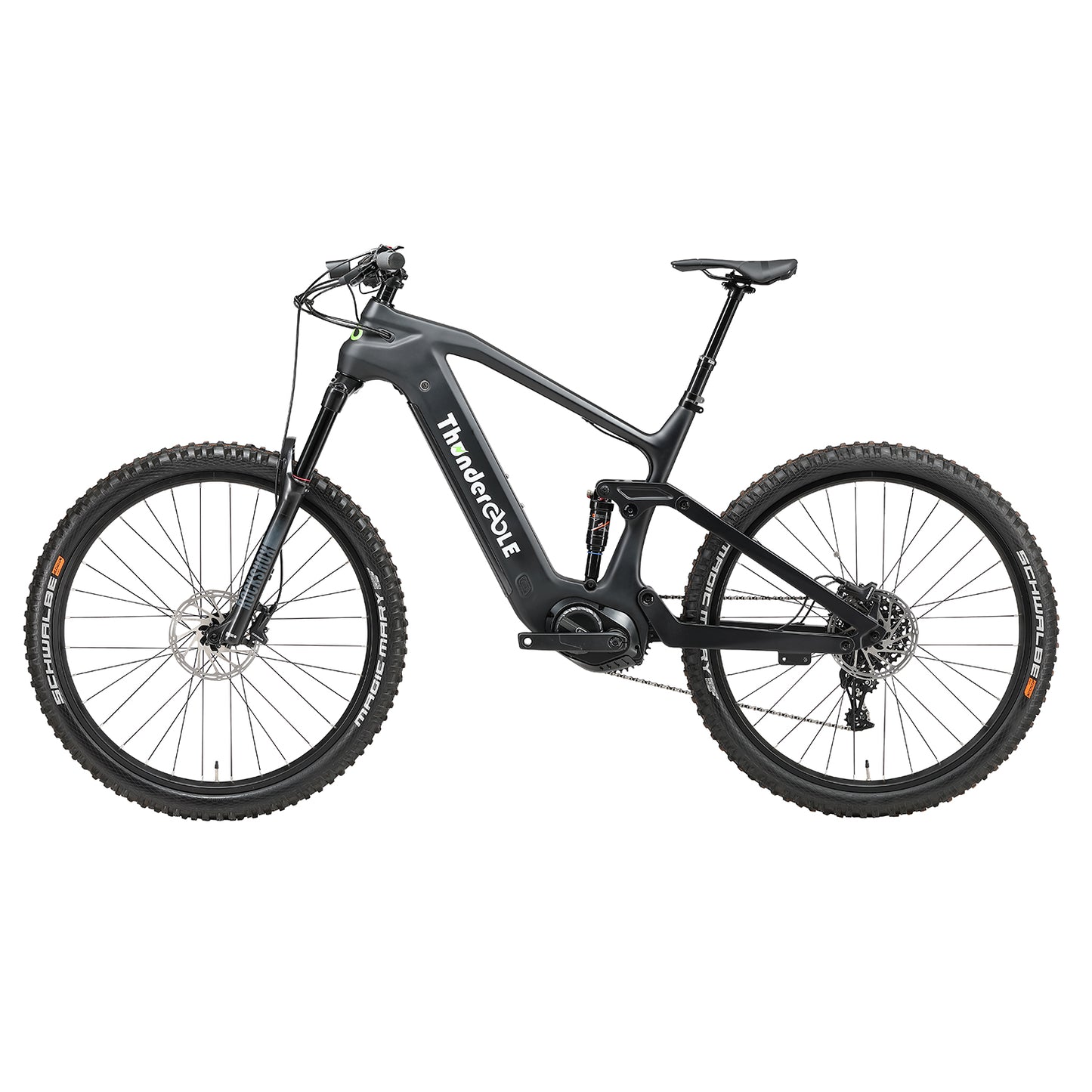 Carbon Fiber Electric Mountain Bike SRAM 11 Speed 500W Motor Full Suspension eMTB